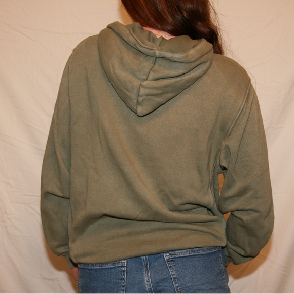 Deconstructed Washed Out Green Aerie Hoodie - Picture 4 of 7